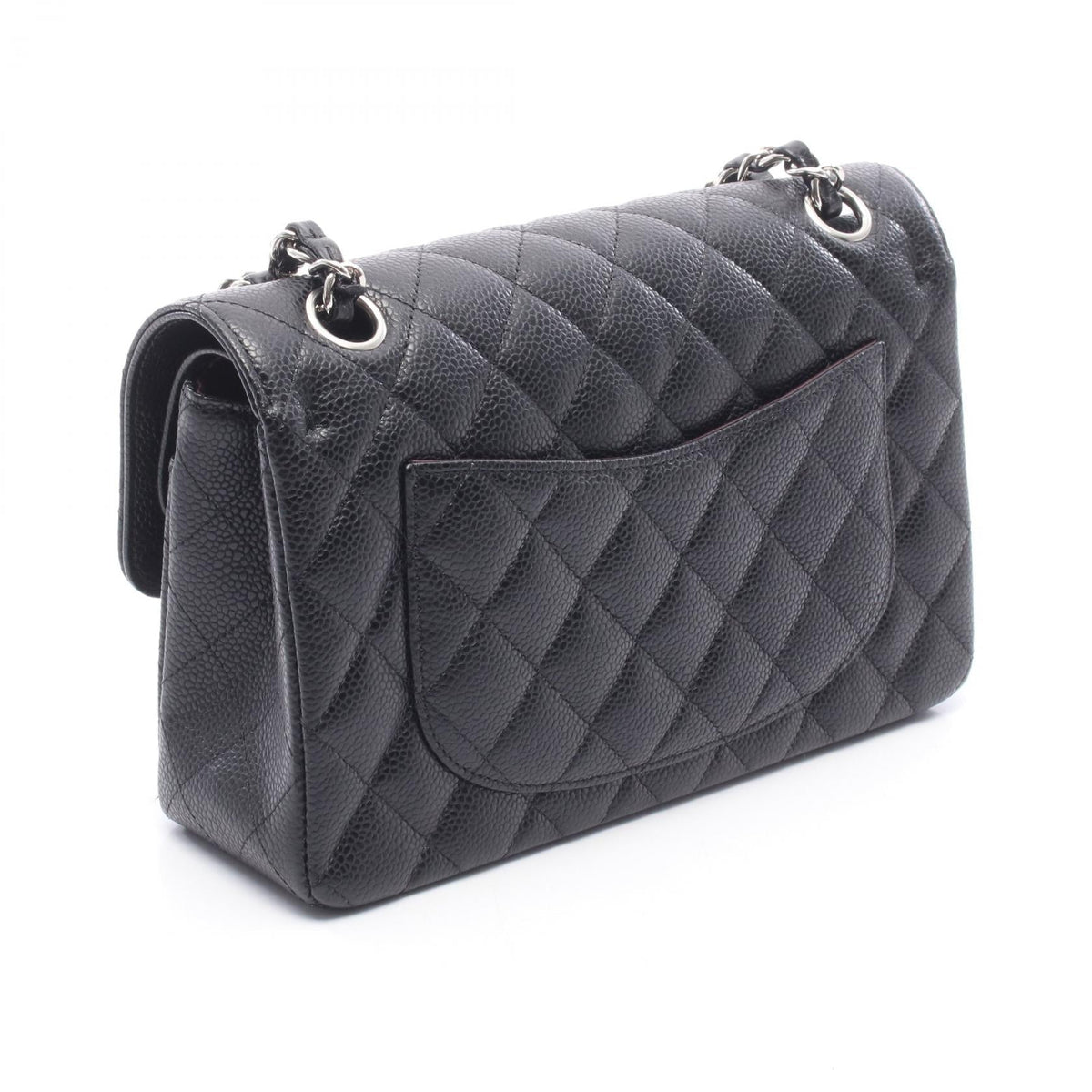 CHANEL Black Matelasse W flap Calfskin (cowhide) A01113 2118800164704