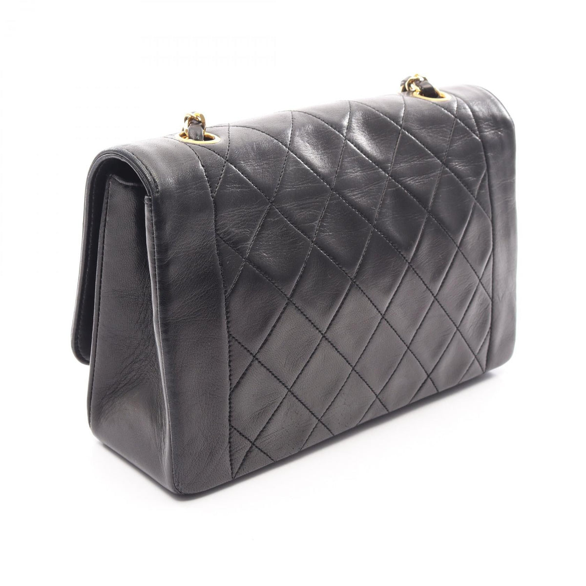 CHANEL Black Matelasse single flap Lambskin (sheep leather) 2118300091784