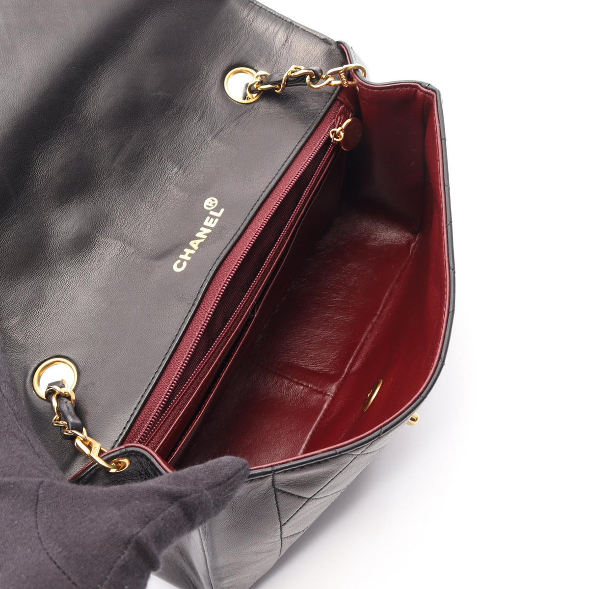 CHANEL Black Matelasse single flap Lambskin (sheep leather) 2118300091784