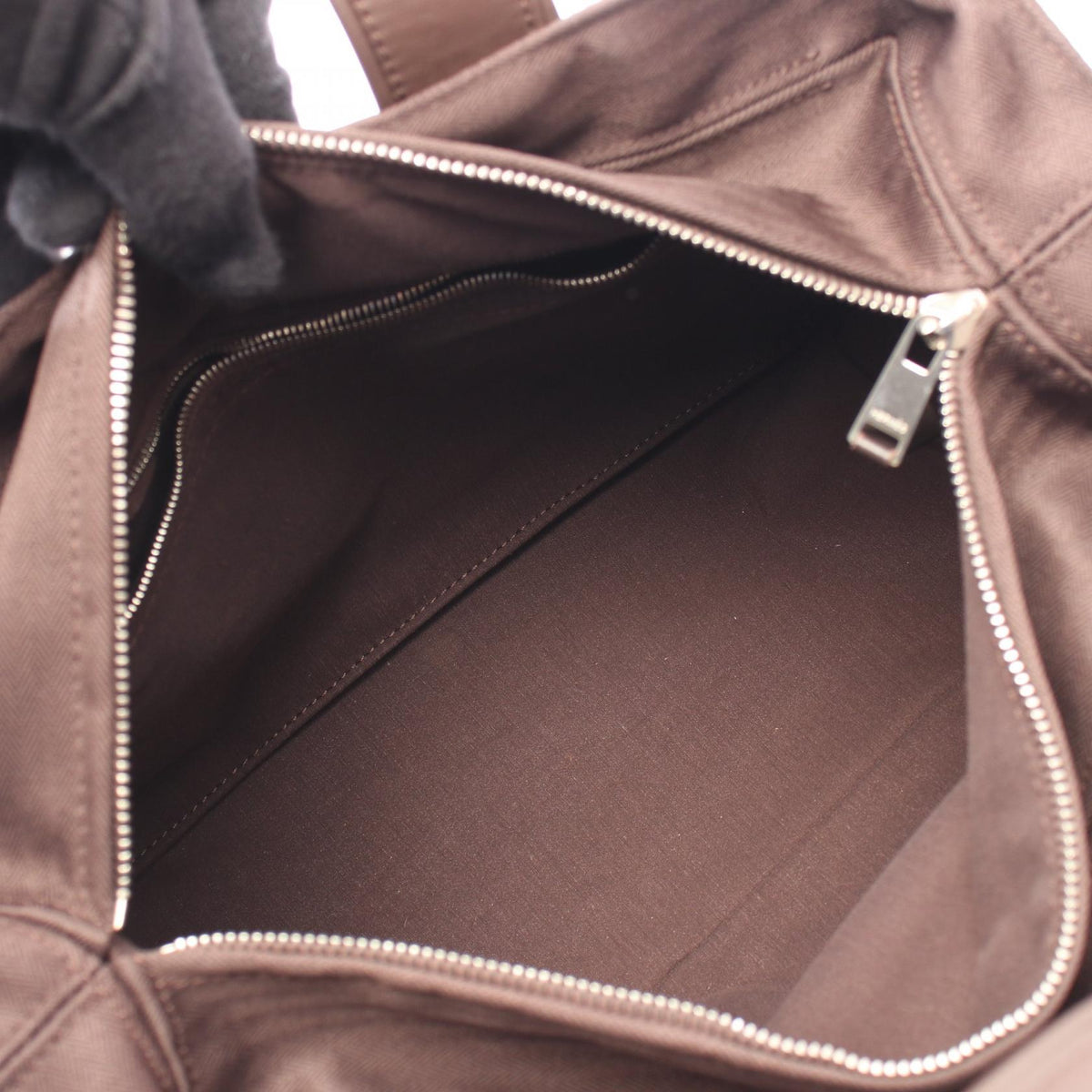 HERMES Acape Luco PM Handbag Brown Toile Chevrons canvas Toile Chevrons 2101219950754