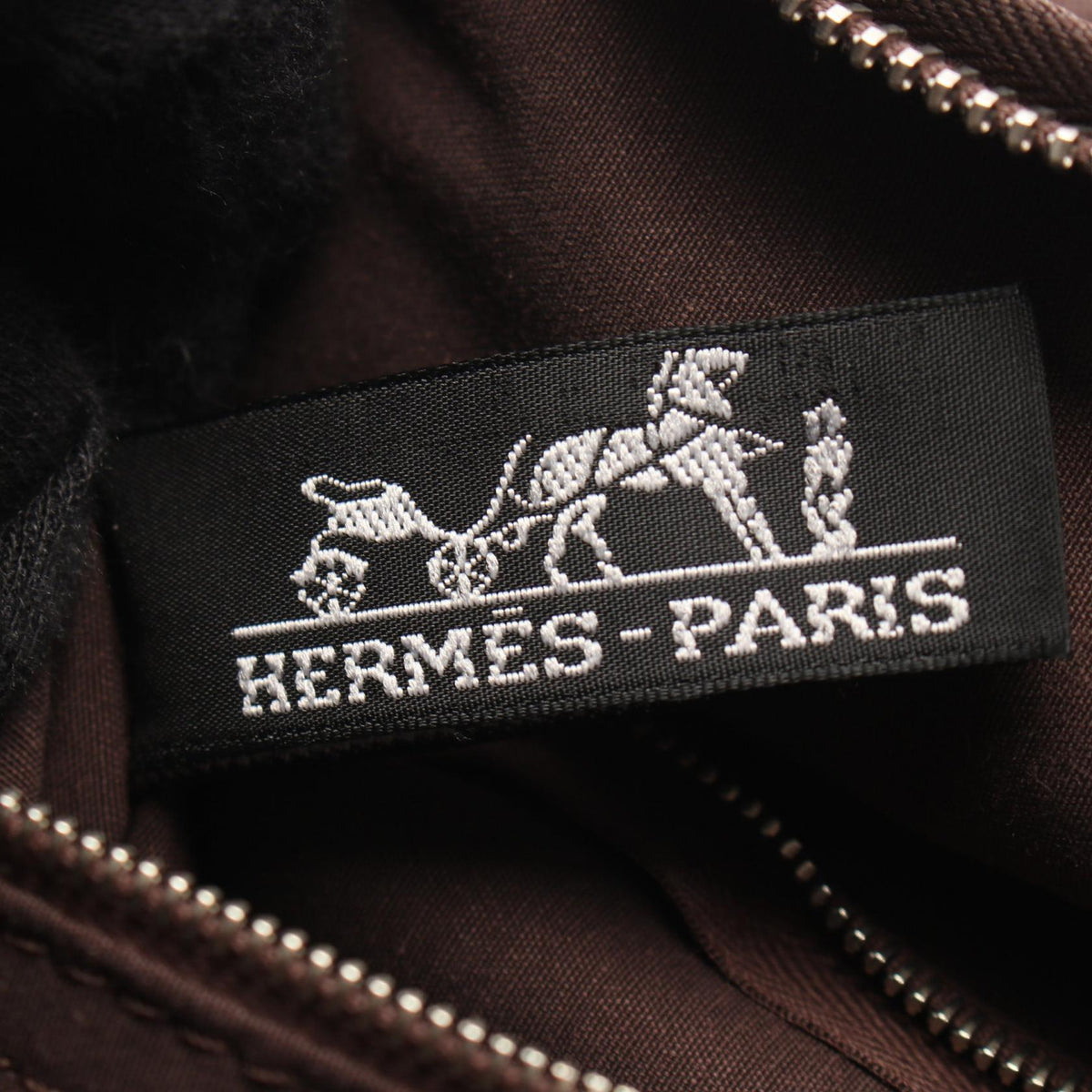 HERMES Acape Luco PM Handbag Brown Toile Chevrons canvas Toile Chevrons 2101219950754