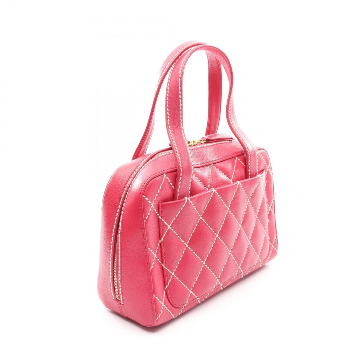 CHANEL Pink Wild stitch leather 2101219950853
