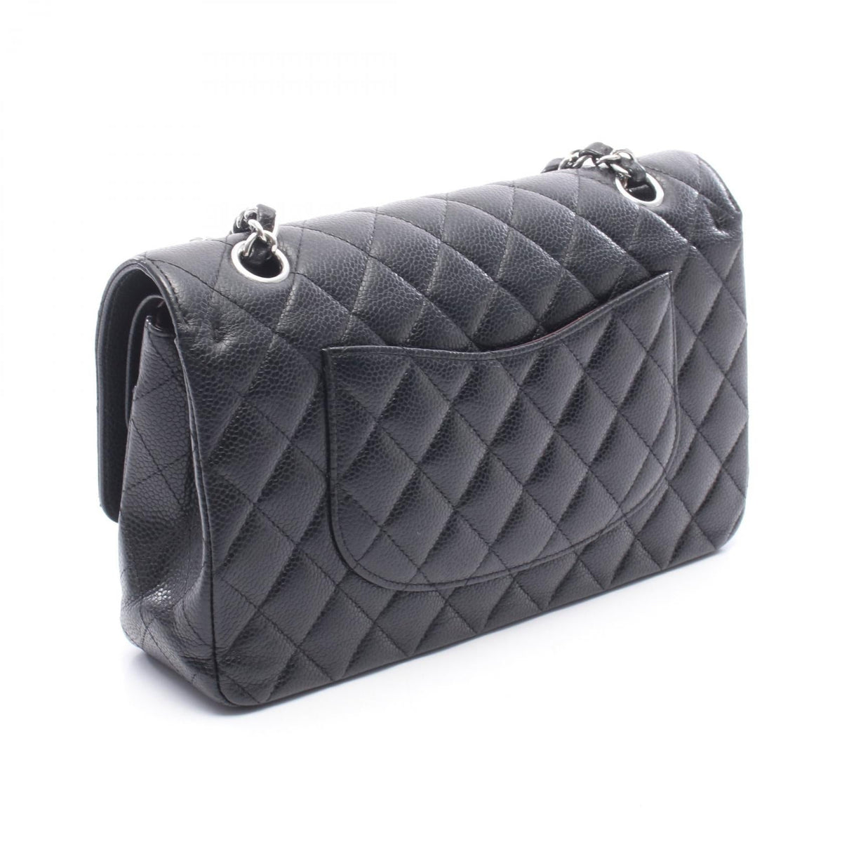 CHANEL Black Matelasse W flap Calfskin (cowhide) 2101219950907