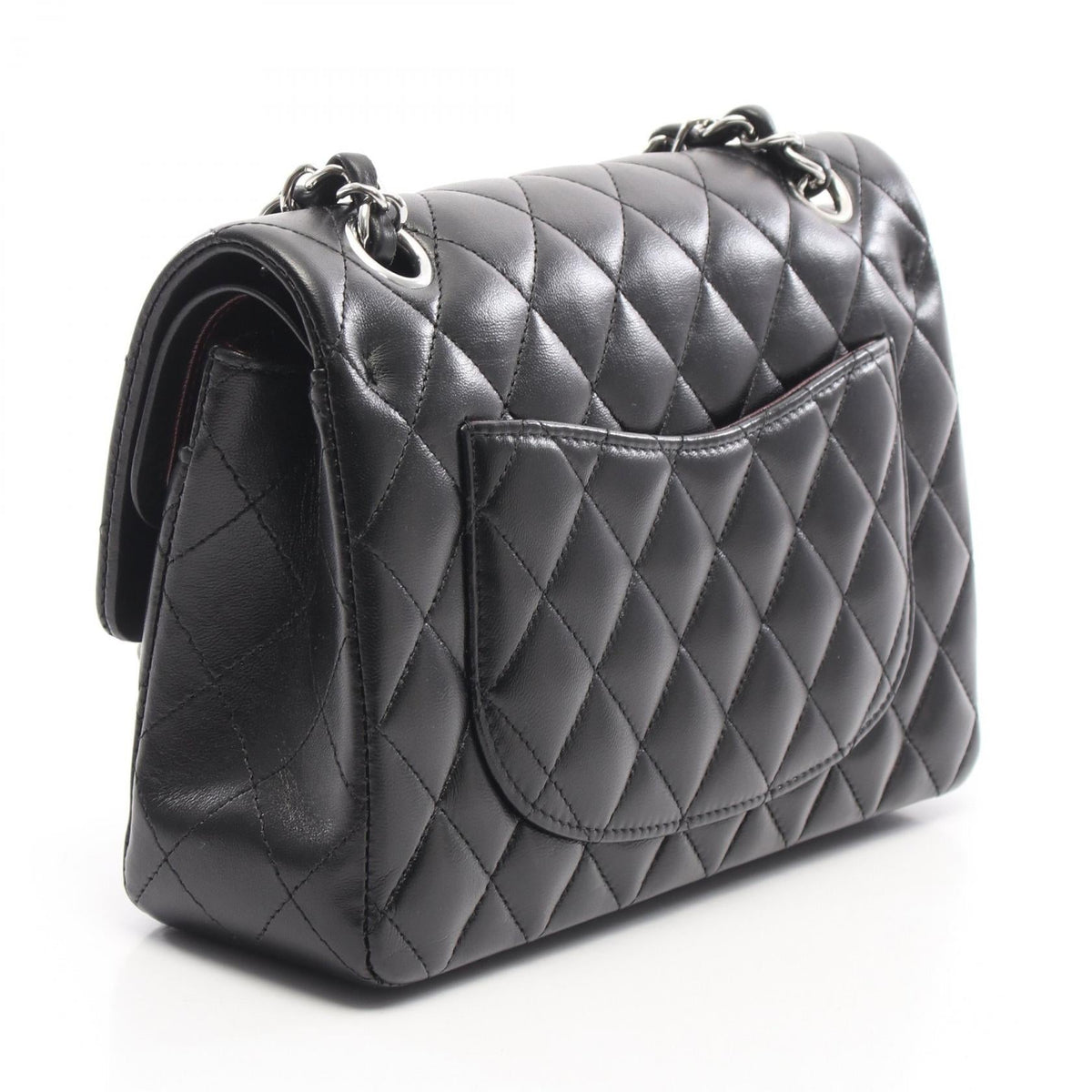 CHANEL Black Matelasse W flap Lambskin (sheep leather) A01113 2101219950945
