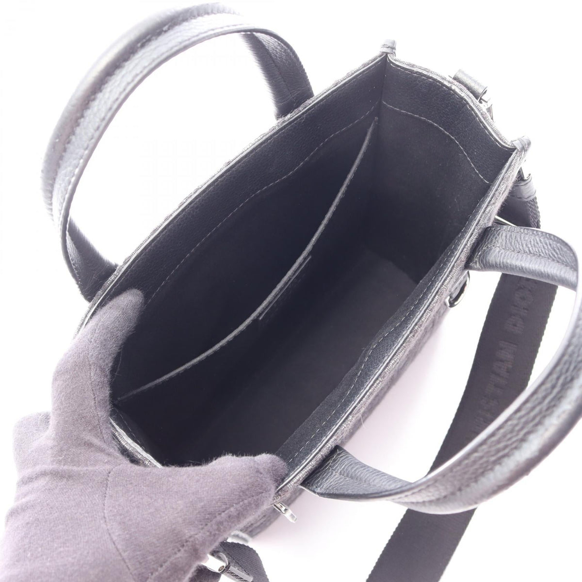 Dior Safari North-South Oblique 2WAY Handbag Black canvas�leather 1ESPO311YKY 2100301245853