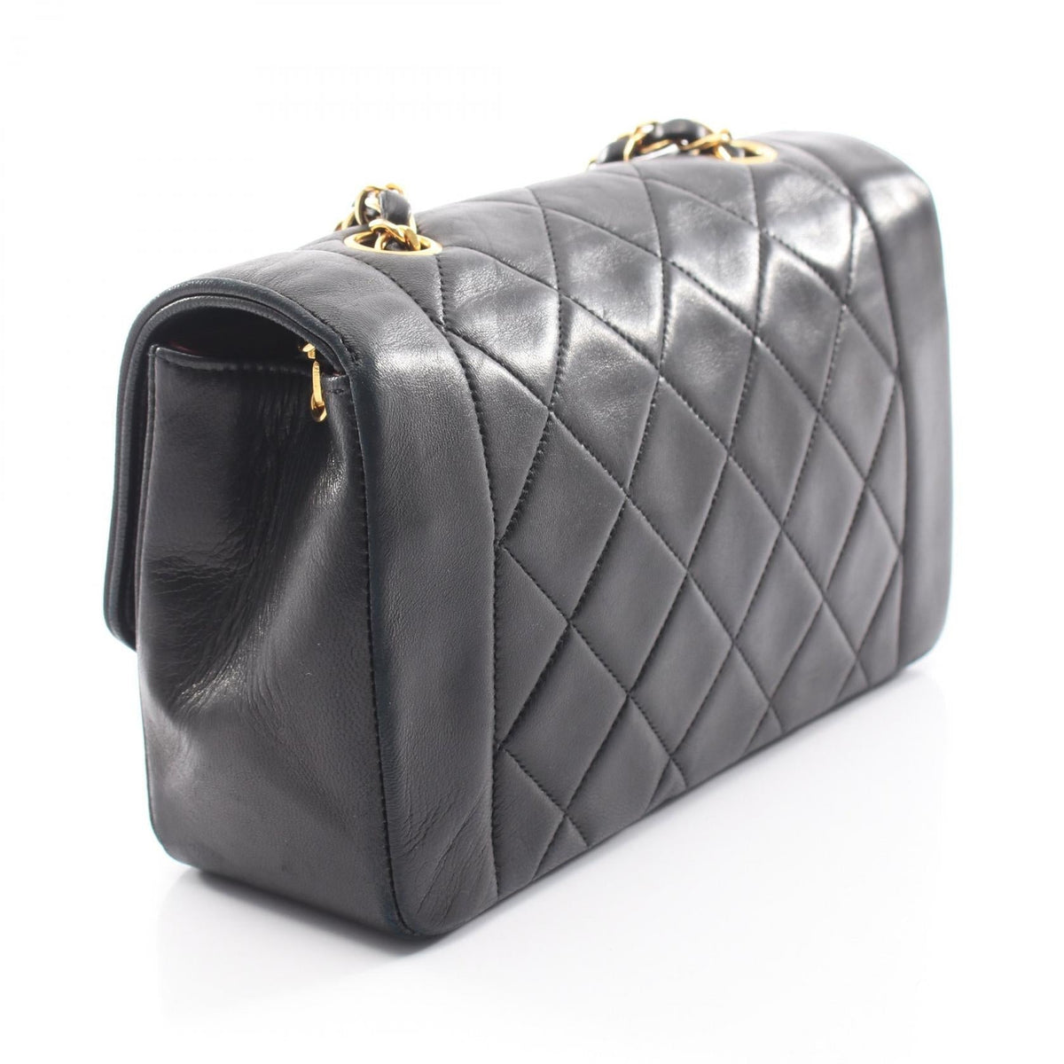 CHANEL Black Matelasse Diana Flap Lambskin (sheep leather) A01164 2121400016076