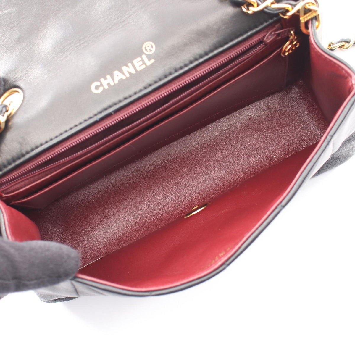 CHANEL Black Matelasse Diana Flap Lambskin (sheep leather) A01164 2121400016076
