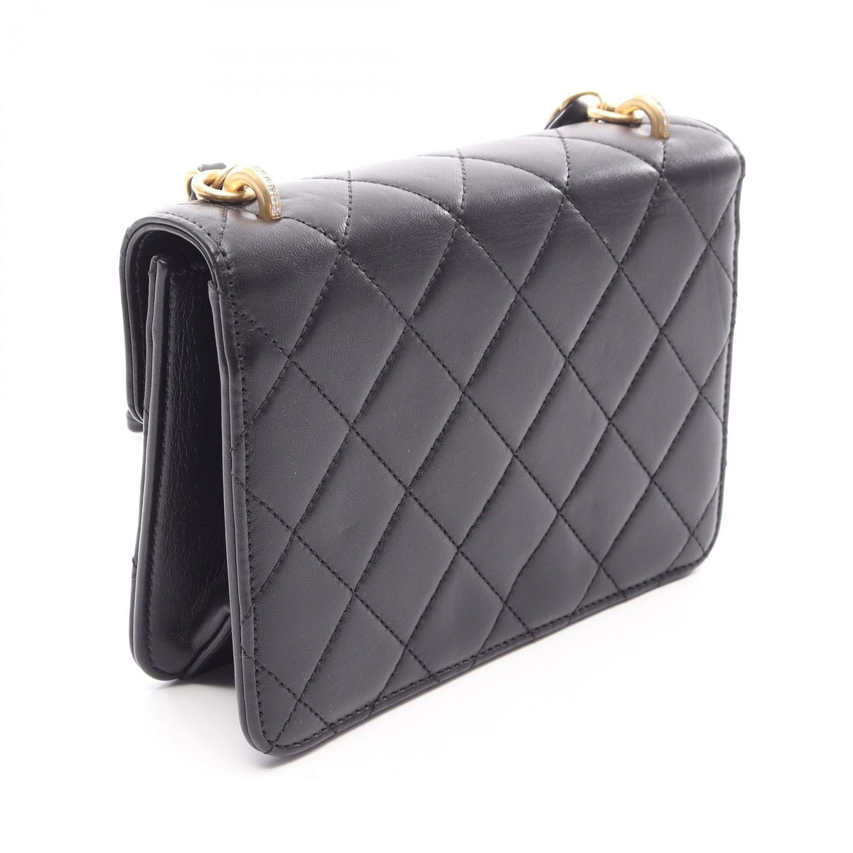 CHANEL Black Matelasse Lambskin (sheep leather) 2107601160671