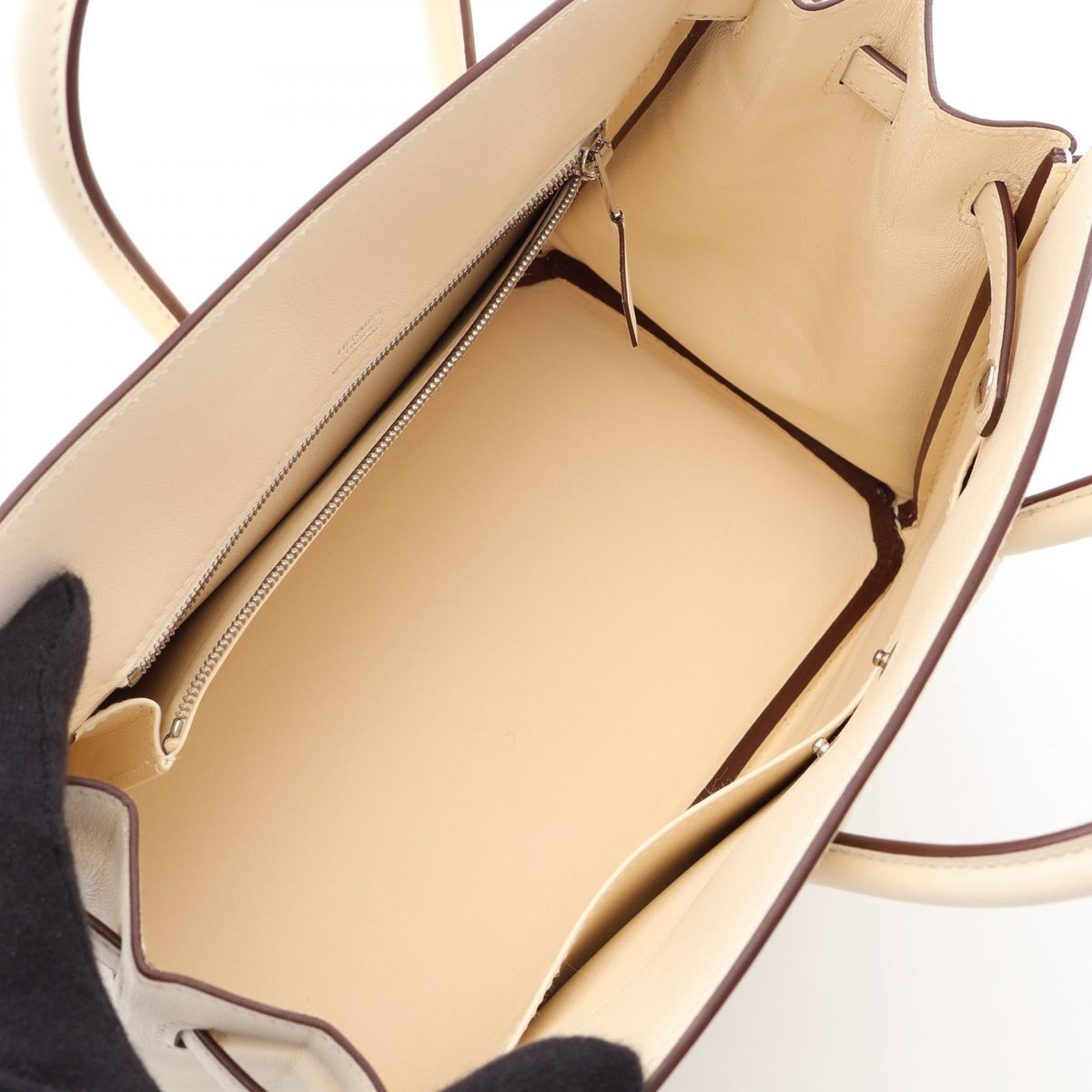HERMES Shadow Birkin 25 HandbagNata Nata Beige Vaux Swift leather leather Calfskin (cowhide) Vaux Swift leather 2104102517041