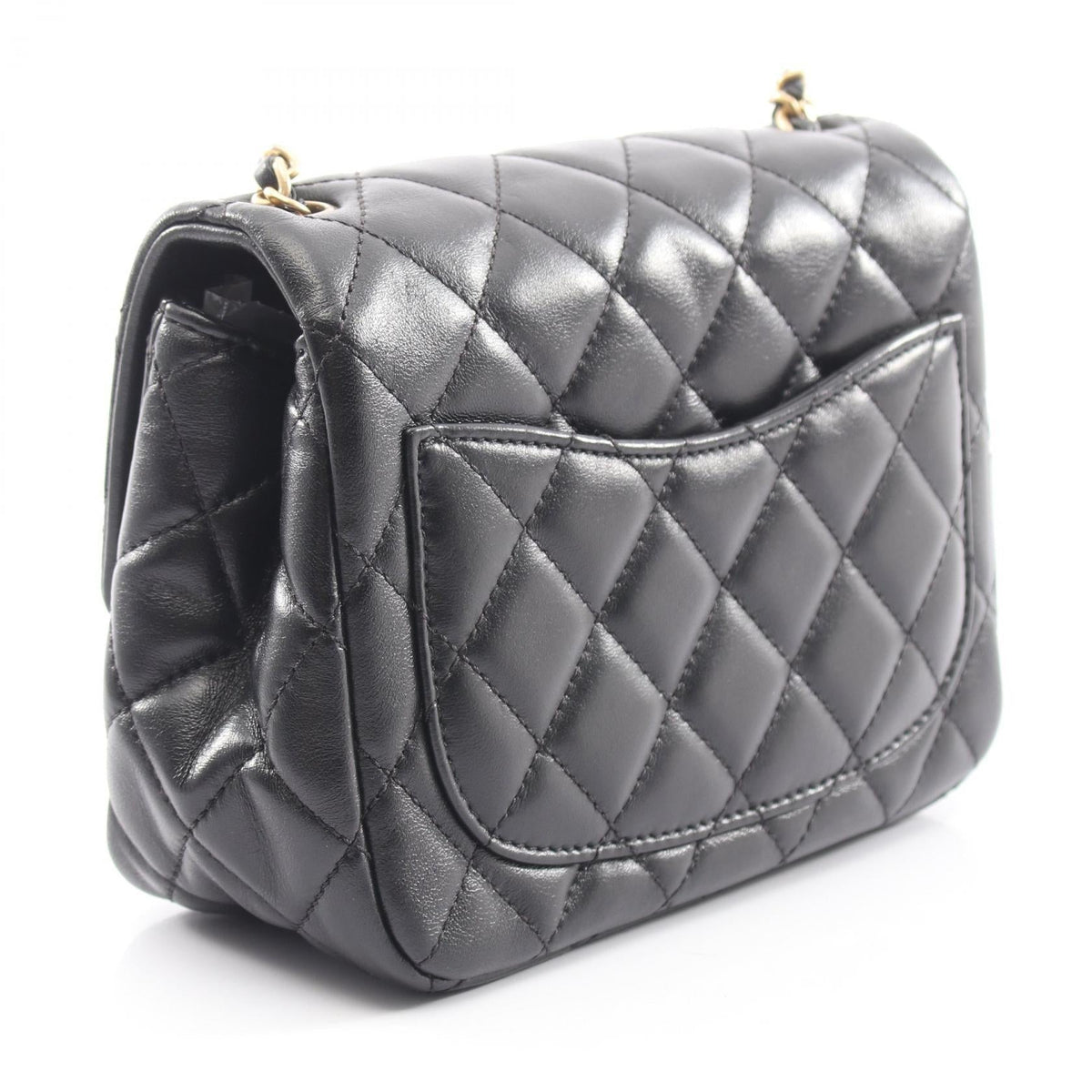 CHANEL Black Mini Matelasse Frill Lambskin (sheep leather) 2101219946627