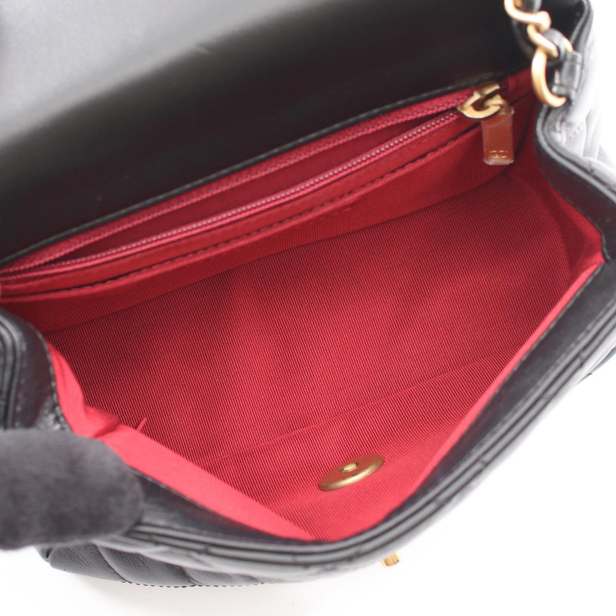 CHANEL Black Mini Matelasse Frill Lambskin (sheep leather) 2101219946627