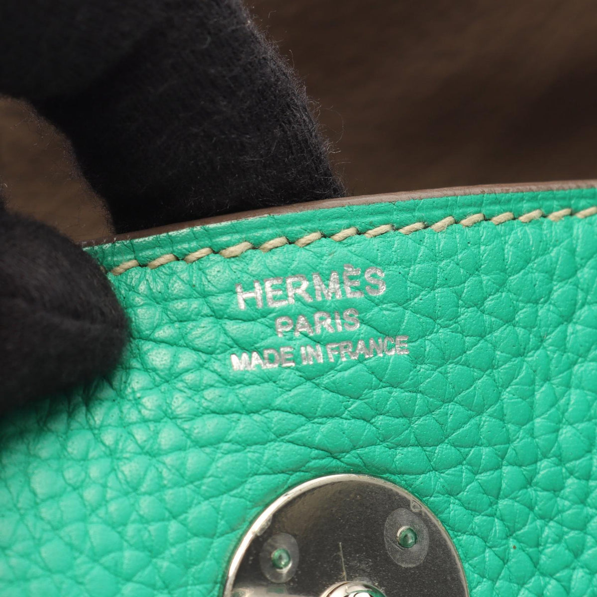 HERMES Lindy 26 Verso Menthe Gris tourterelle Shoulder BagMenthe Menthe Green/Beige Taurillon Clemence leather 2101219946771