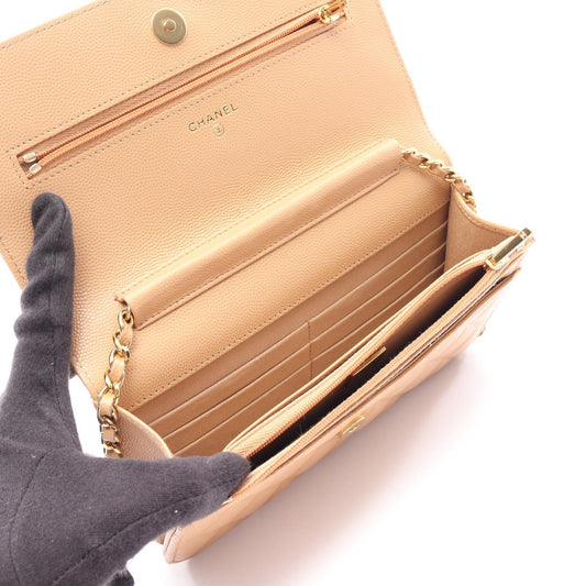 CHANEL Beige Matelasse Calfskin (cowhide) 2107601160619