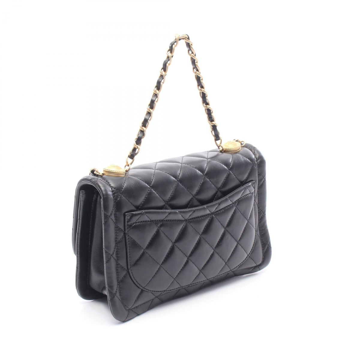 CHANEL Black Matelasse Lambskin (sheep leather) 2107601160633