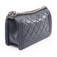 CHANEL Navy Boy Chanel Antique Silver Hardware Lambskin (sheep leather) A67086 2104102516303