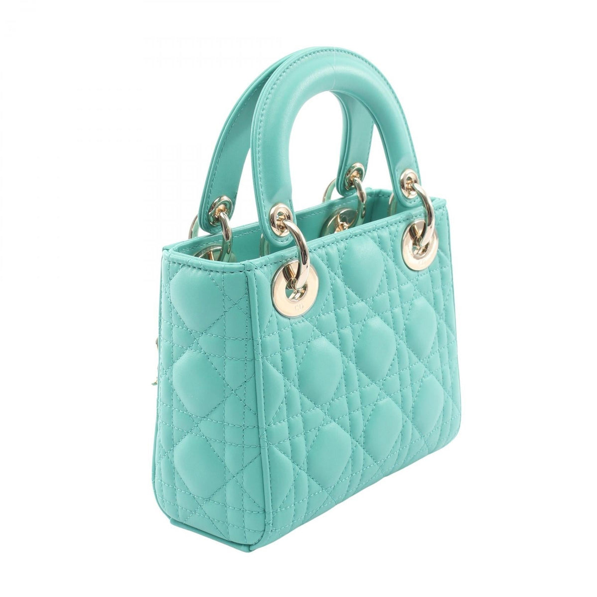Dior Lady Christian Dior Mini Cannage 2WAY Handbag Green leather M0505ONGEM83H 2101219945996