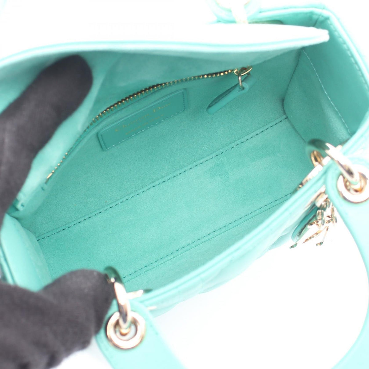 Dior Lady Christian Dior Mini Cannage 2WAY Handbag Green leather M0505ONGEM83H 2101219945996