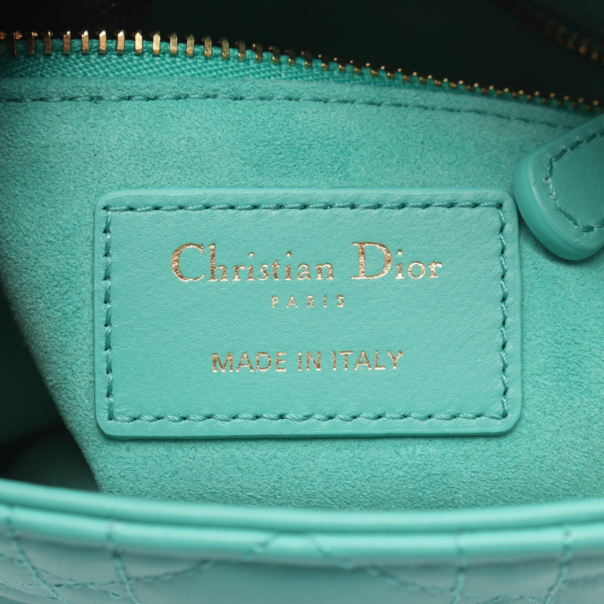 Dior Lady Christian Dior Mini Cannage 2WAY Handbag Green leather M0505ONGEM83H 2101219945996