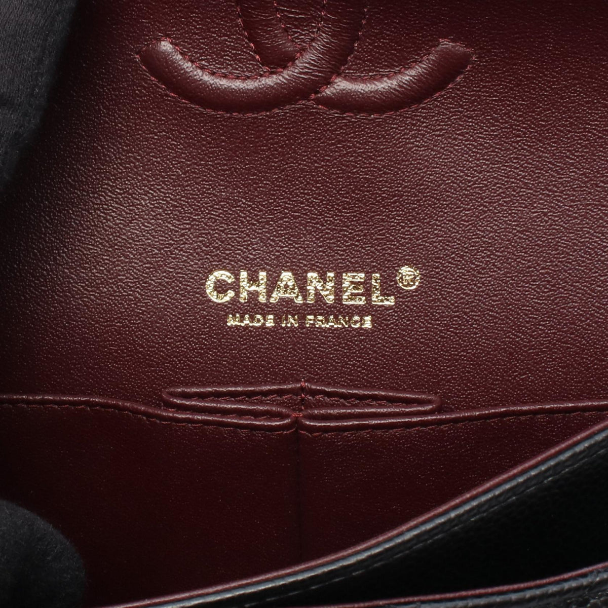 CHANEL Black Matelasse W flap Calfskin (cowhide) 2104102516075