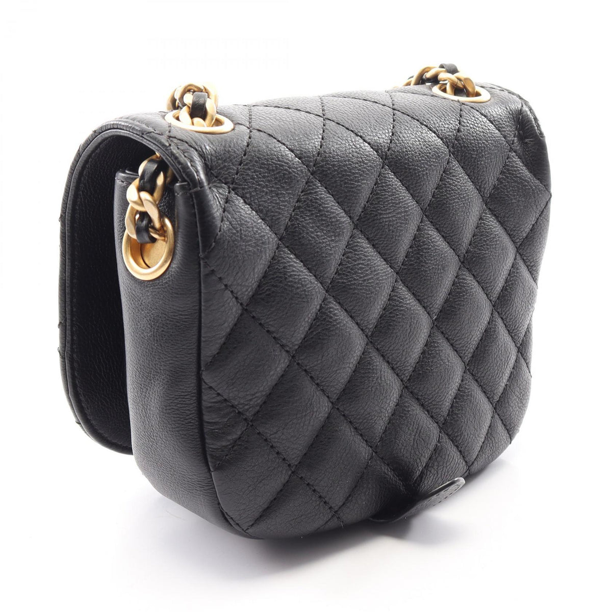 CHANEL Black Matelasse small flap Calfskin (cowhide) 2104102516136