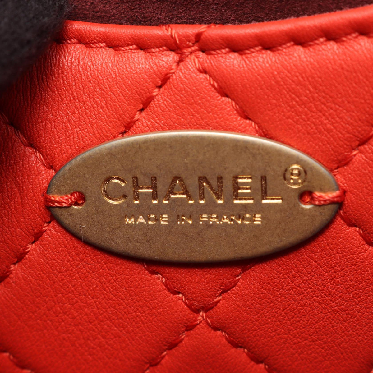CHANEL Red Matelasse Lambskin (sheep leather) 2104102516235