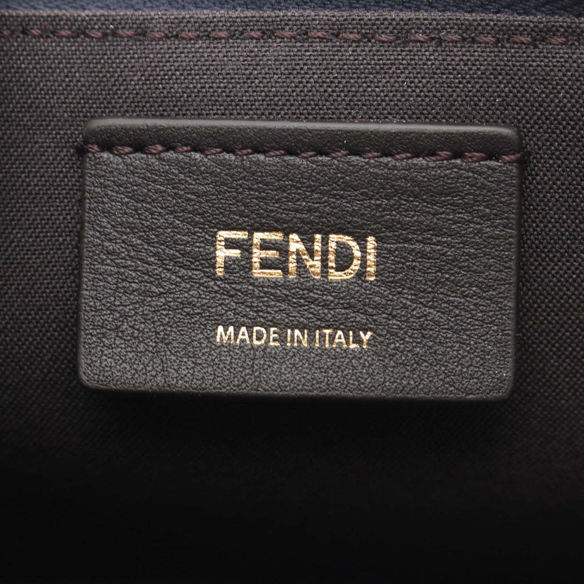 FENDI Vanity FF Flock Denim 2WAY Handbag Blue Fabric leather 8BS108AVR6F1UJW 2101219946177