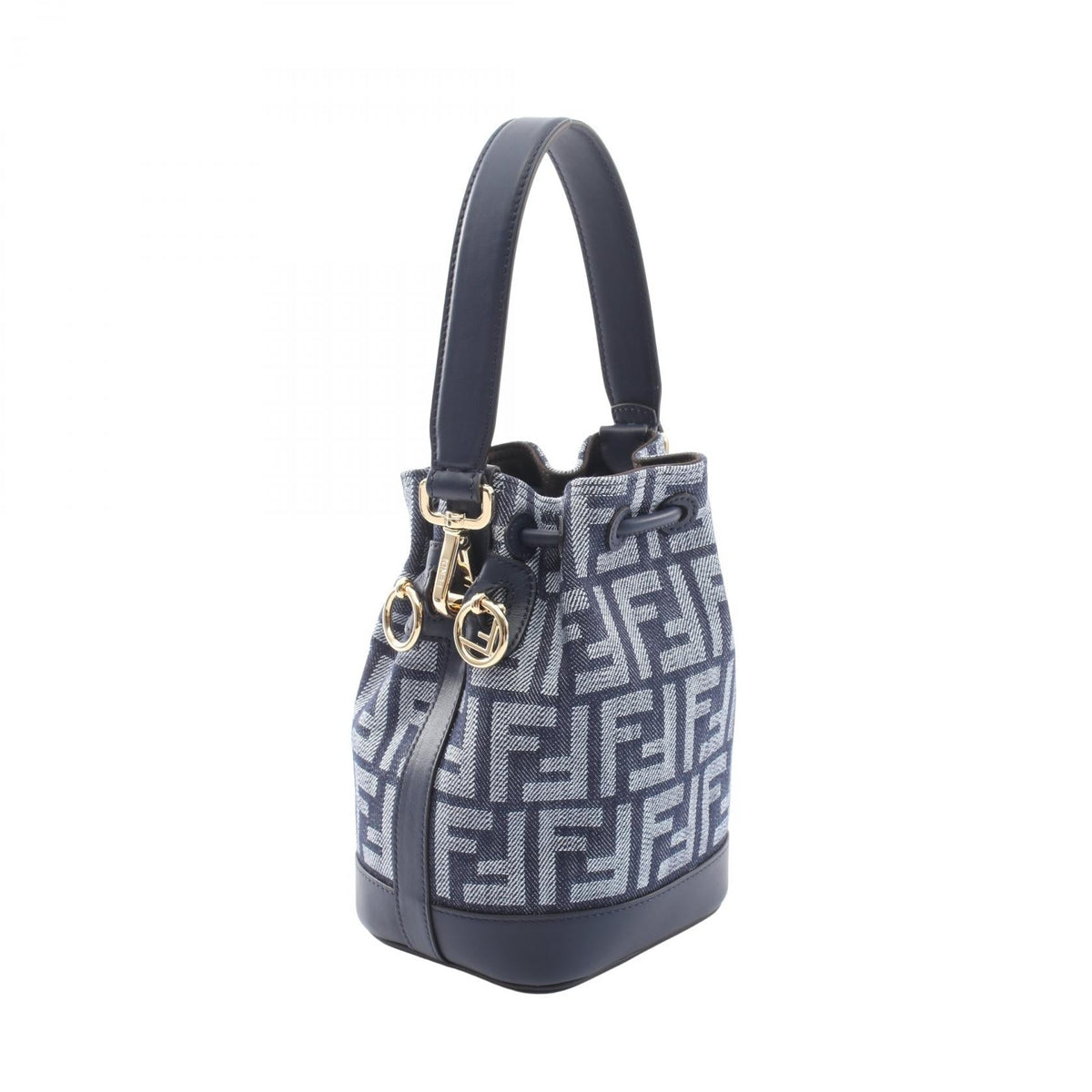 FENDI Mini Montresor FF Jacquard 2WAY Handbag Navy/Blue canvas 8BS109AWVAF0NAP 2101219946245