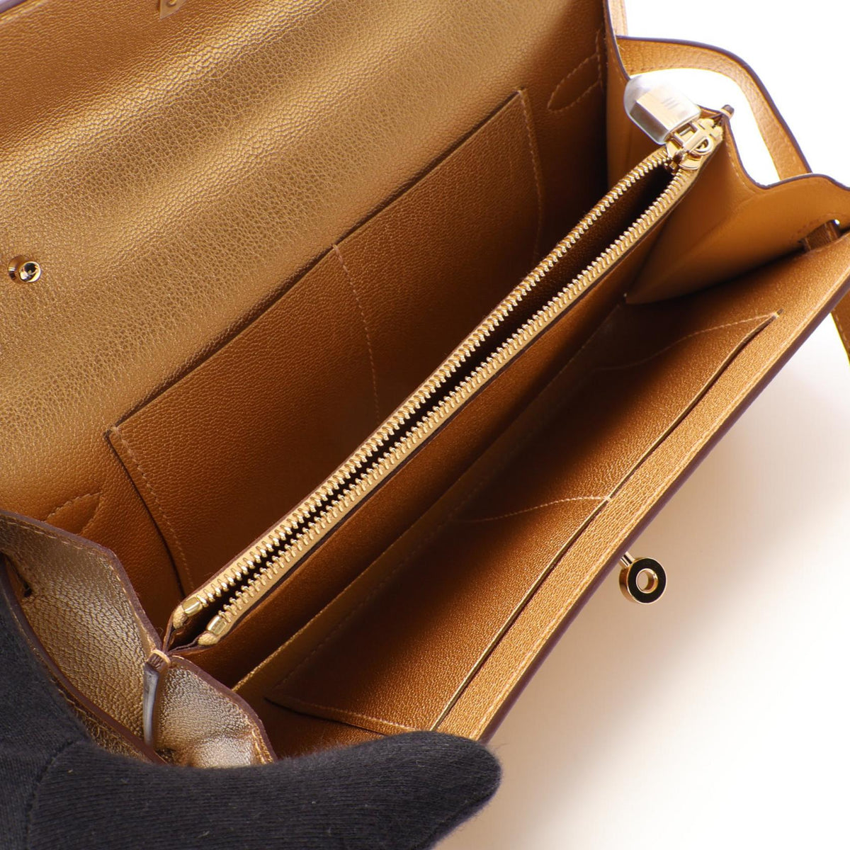 HERMES Kelly To Go Dress Shoulder BagGold Gold Gold Other Chevre Shamquila 2106800633467