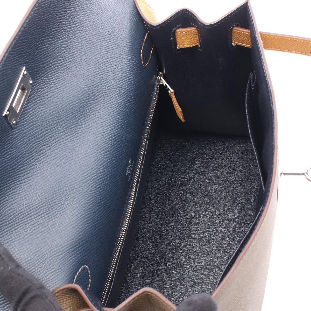 HERMES Kelly 28 (External Stitching, 2-Way) HandbagSesame Sesame Brown/Gray/Etoupe Grey Epsom leather Epsom 2101219943947