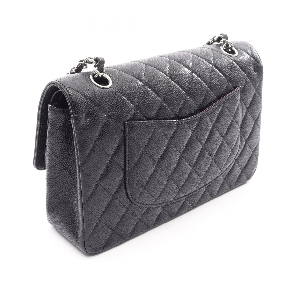 CHANEL Black Matelasse W flap Calfskin (cowhide) 2101219943985