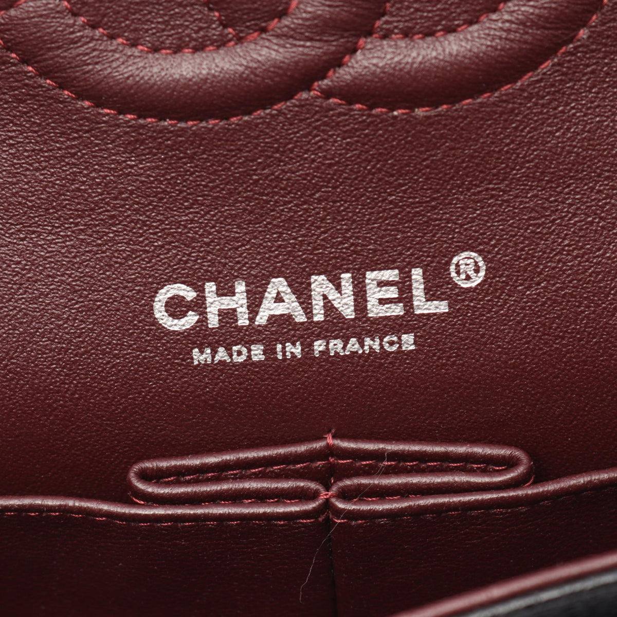 CHANEL Black Matelasse W flap Calfskin (cowhide) 2101219943985