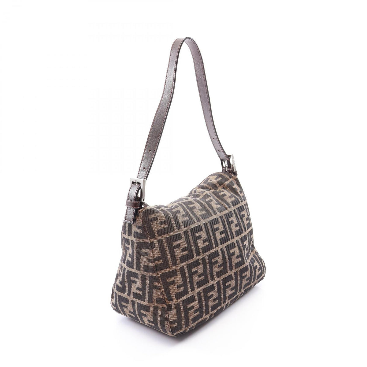 FENDI Zucca Shoulder Bag Brown canvas leather 2101219944296