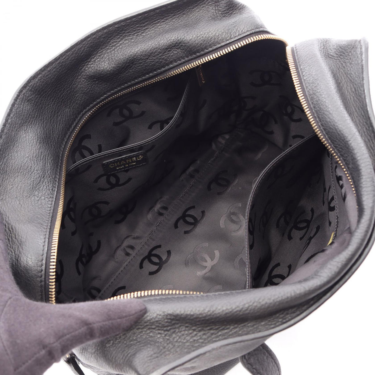 CHANEL Black COCO Mark leather 2104102515283