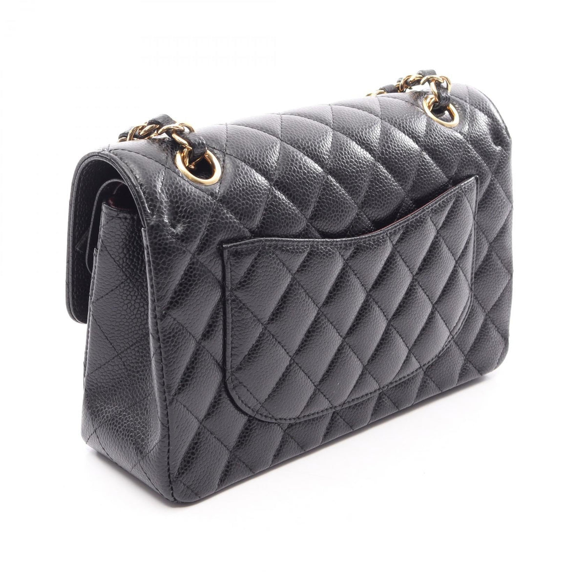 CHANEL Black Matelasse W flap Calfskin (cowhide) A01113 2107601159859