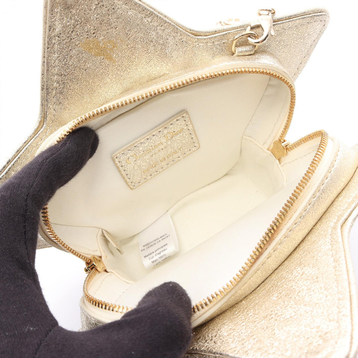 Dior Kids Star Bag Shoulder Bag Gold leather 2101219940748