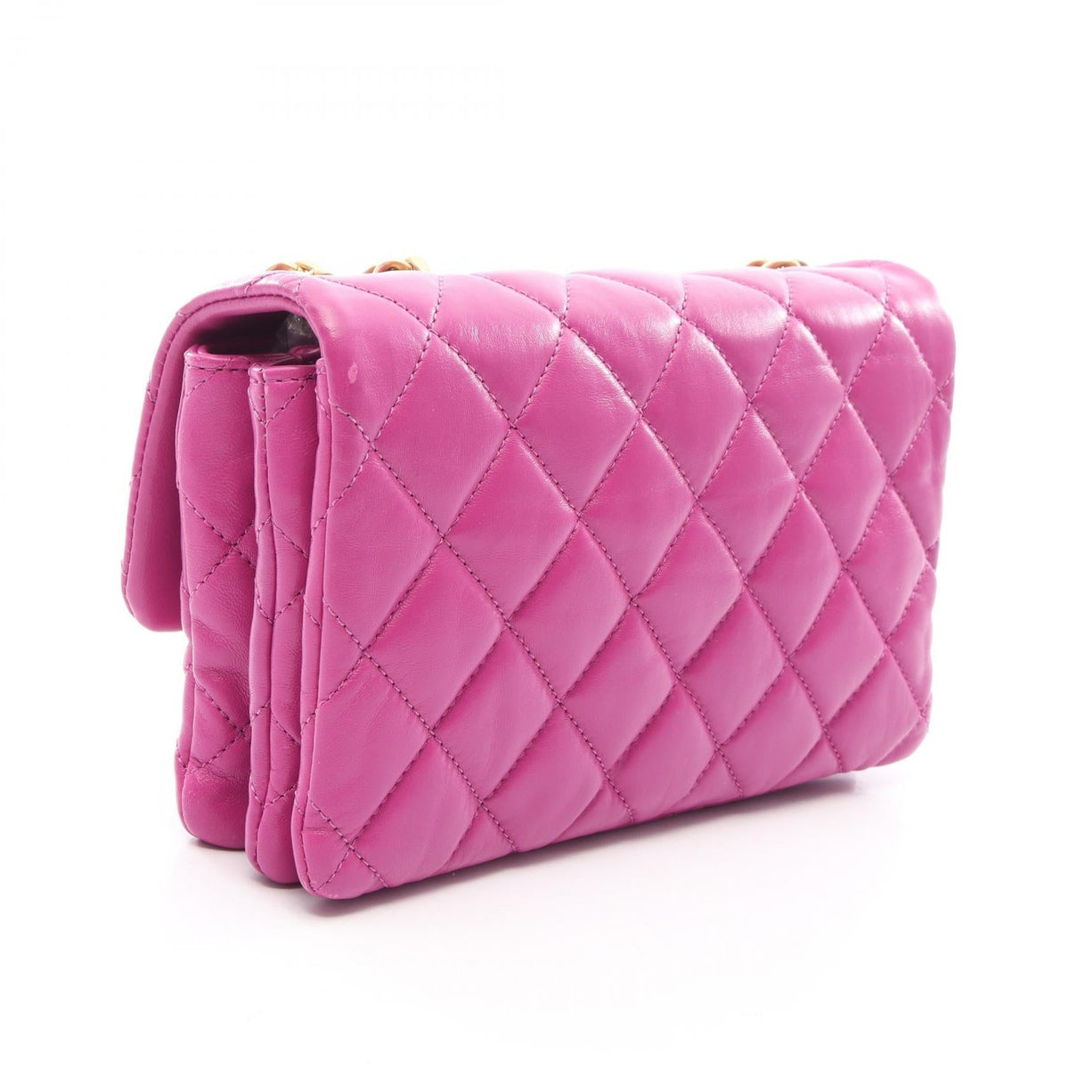 CHANEL Purple Matelasse Lambskin (sheep leather) 2107601159422