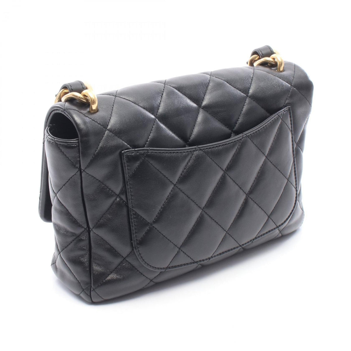 CHANEL Black Large flap bag Matelasse leather AS3215 2107601159439