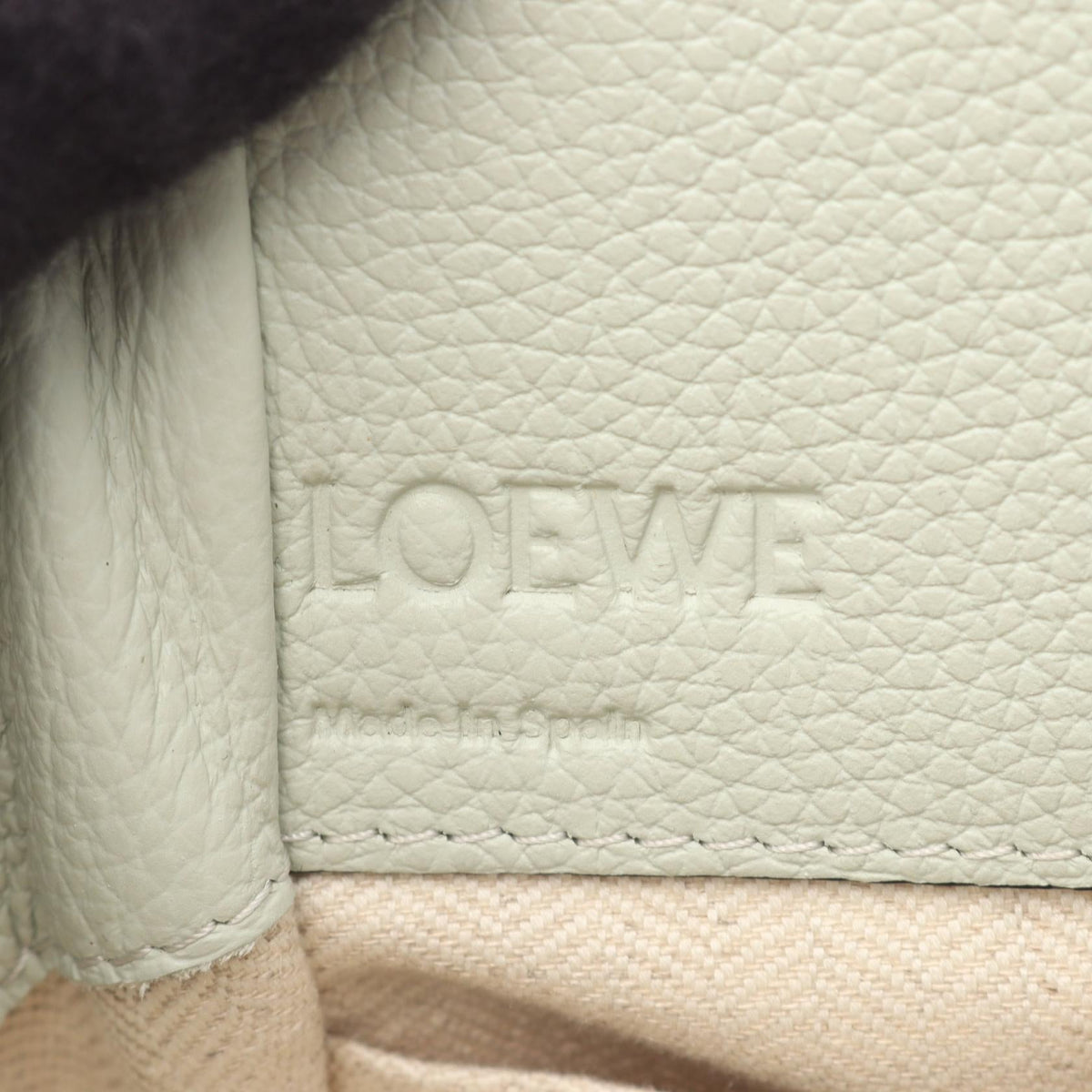 LOEWE Hammock Drawstring Bag Mini 2WAY Handbag Green leather 2118300091333