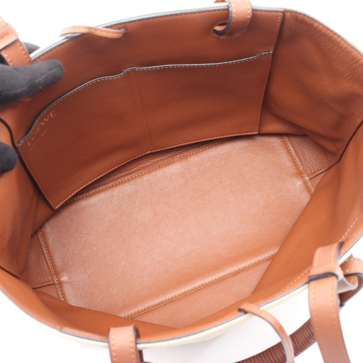 LOEWE Anagram 2WAY Tote Bag Beige/Brown canvas Brown A717S72X06 2104102514507