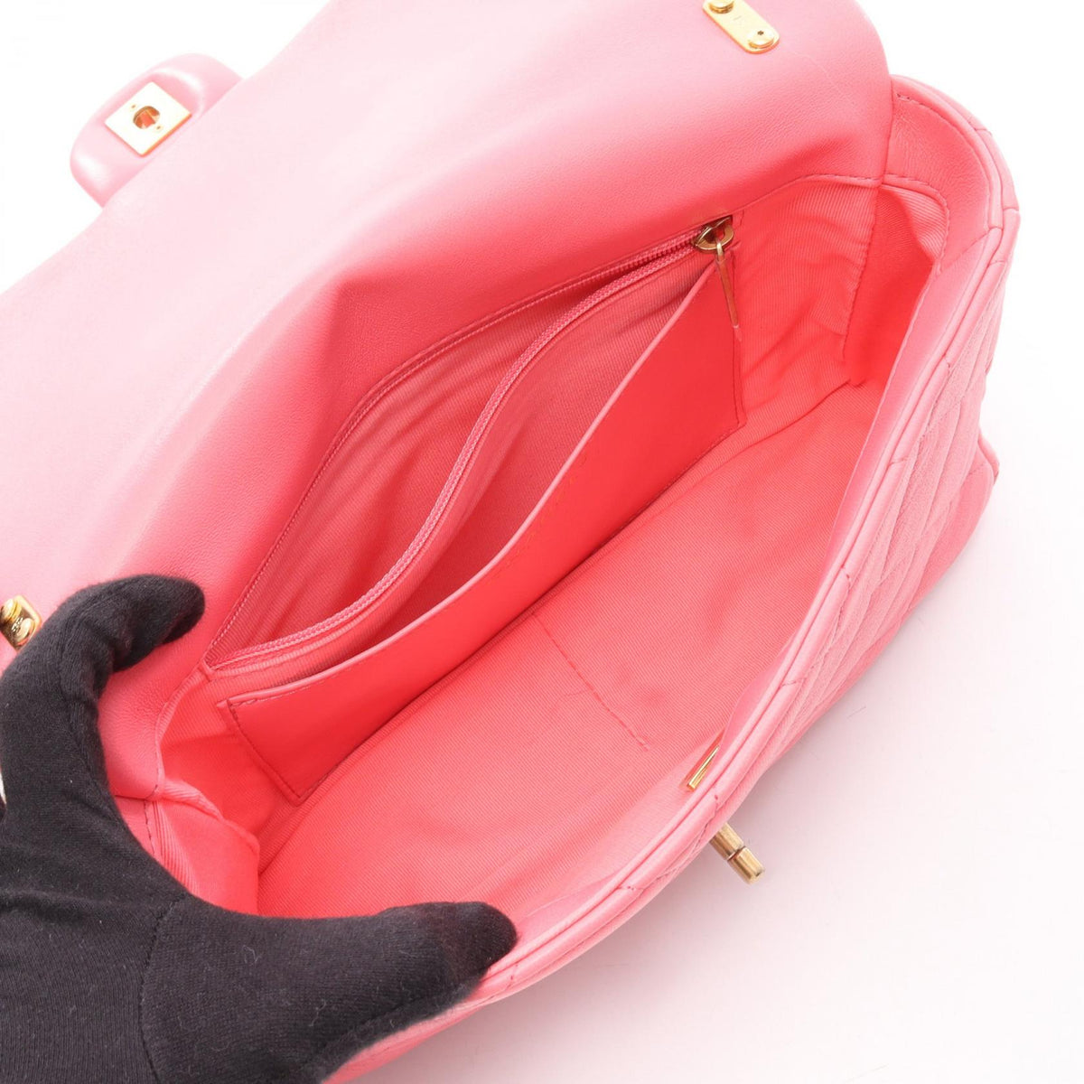 CHANEL Pink Large flap bag Matelasse Lambskin (sheep leather) AS3215 2107601159446