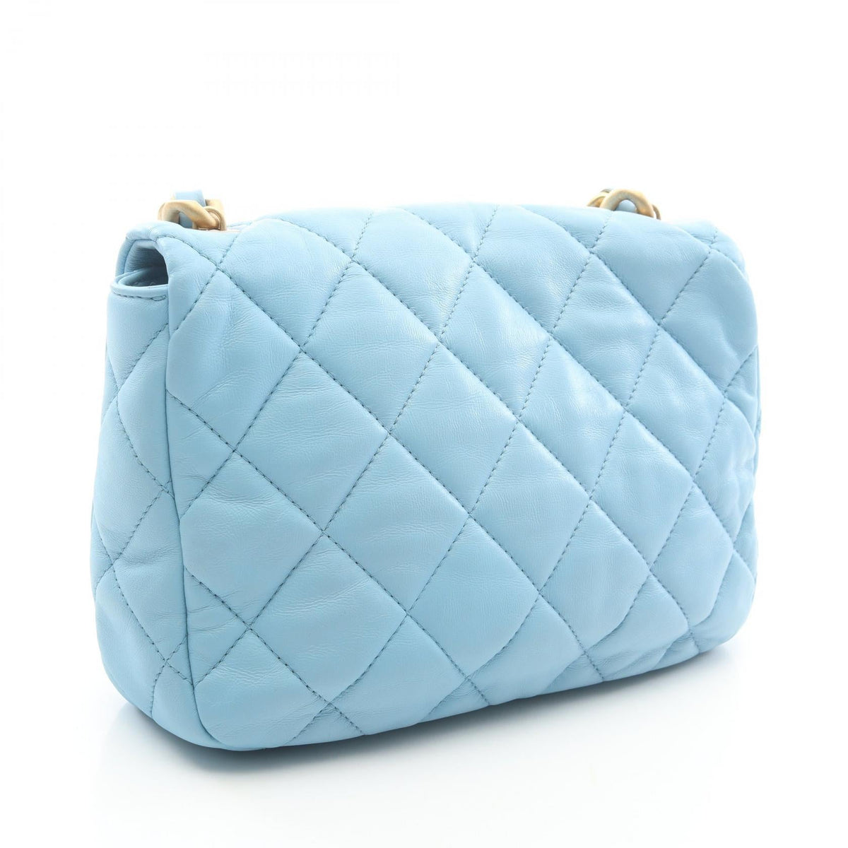 CHANEL Blue Matelasse Lambskin (sheep leather) 2107601159453