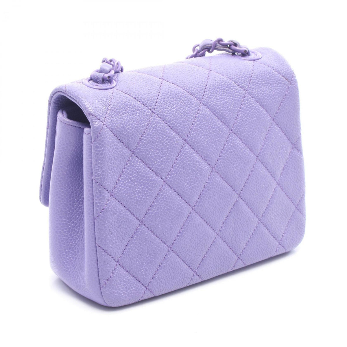 CHANEL Purple Mini Matelasse Grained Calfskin leather AS1784 2107601159491