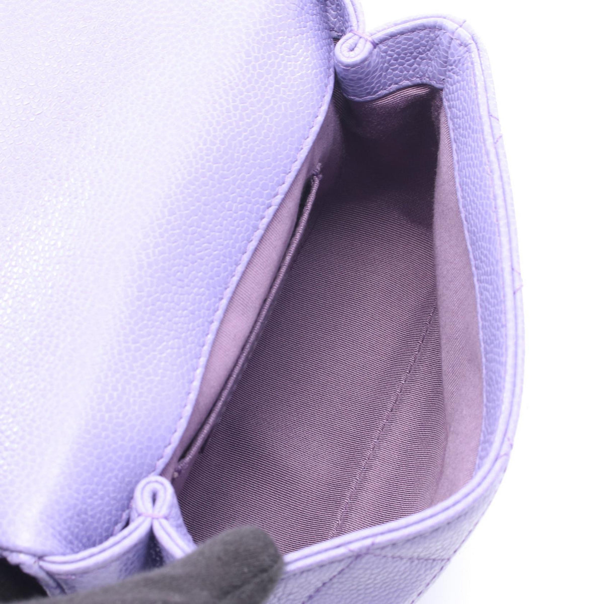 CHANEL Purple Mini Matelasse Grained Calfskin leather AS1784 2107601159491