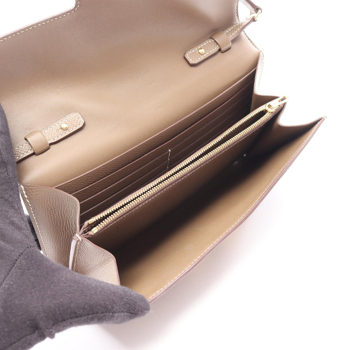 HERMES constance long to go Shoulder BagEtoupe Grey Etoupe Grey Gray Epsom leather Calfskin (cowhide) Epsom 2120300051965
