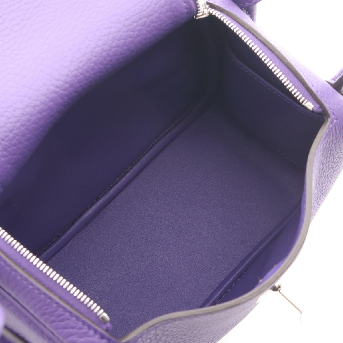 HERMES Lindy Mini 2WAY Shoulder Bag Purple Taurillon Clemence leather Calfskin (cowhide) Taurillon Clemence 2104102514316