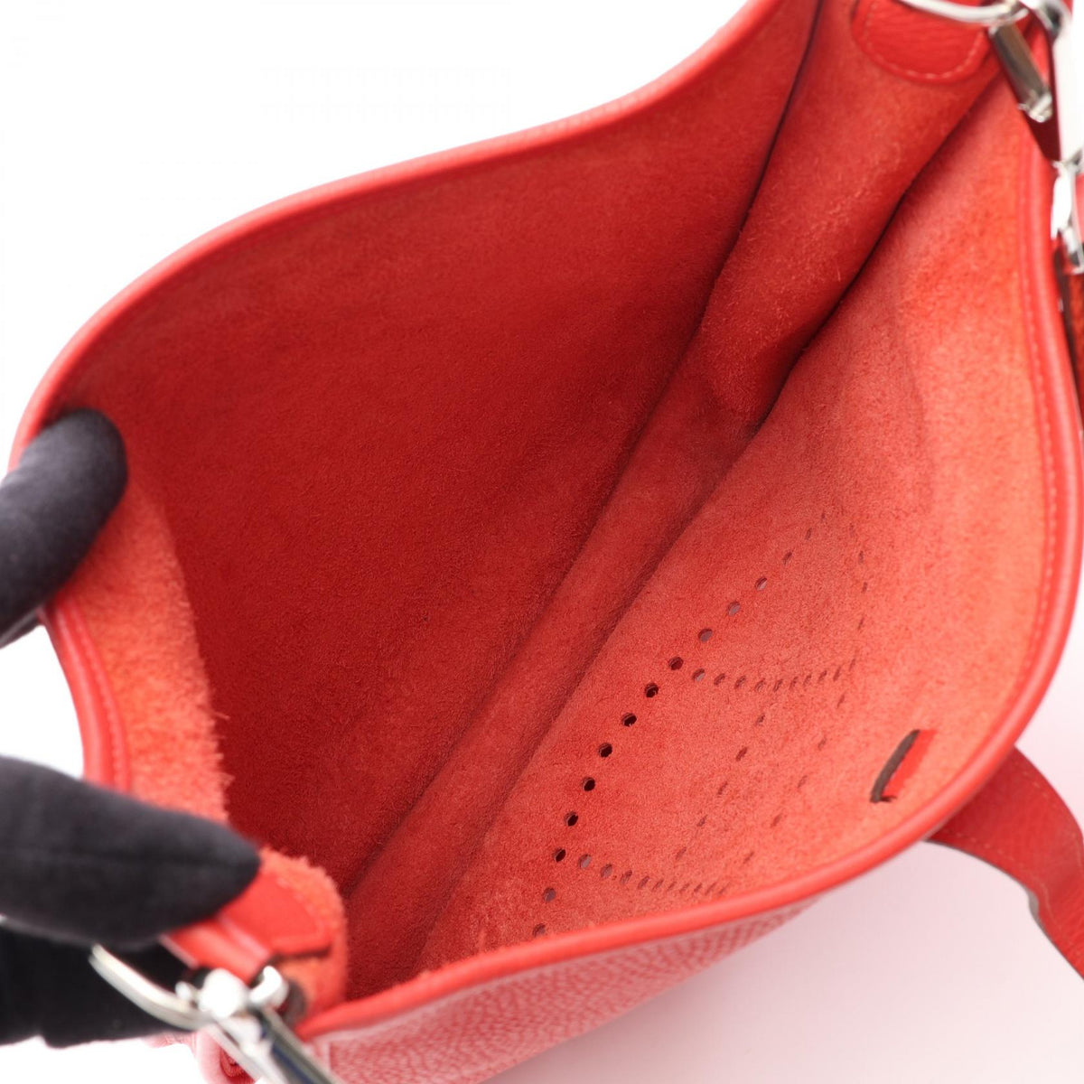HERMES Evelyne 3 Troyes PM Shoulder BagRouge pivoine Rouge pivoine Red Taurillon Clemence leather Taurillon Clemence 2101219932569