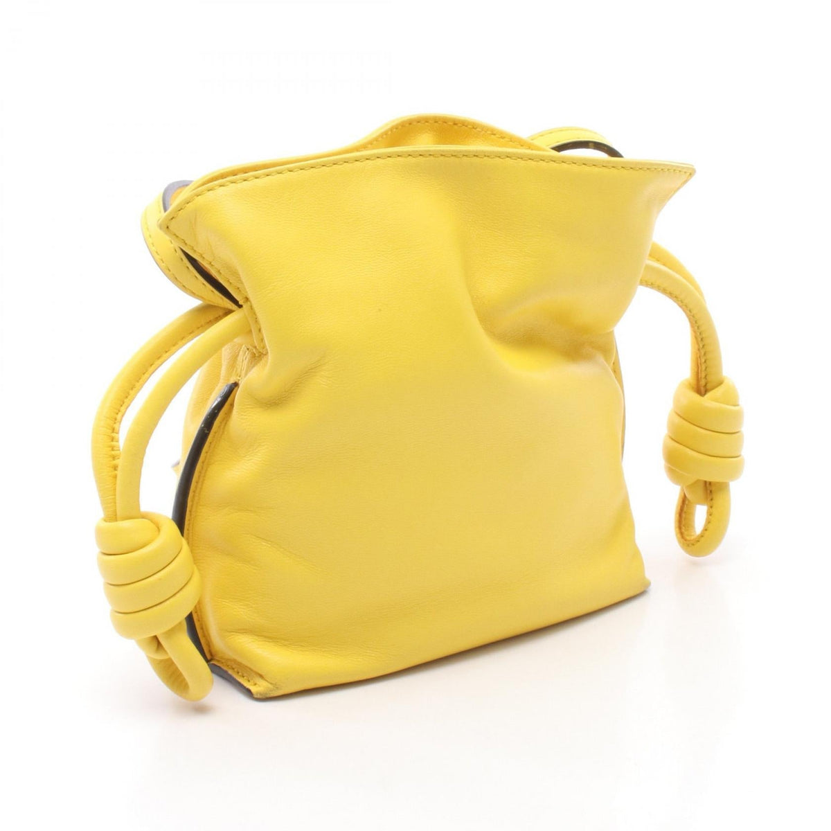 LOEWE Flamenco Clutch Mini Yellow Shoulder Bag Yellow leather 261842 2101219932835