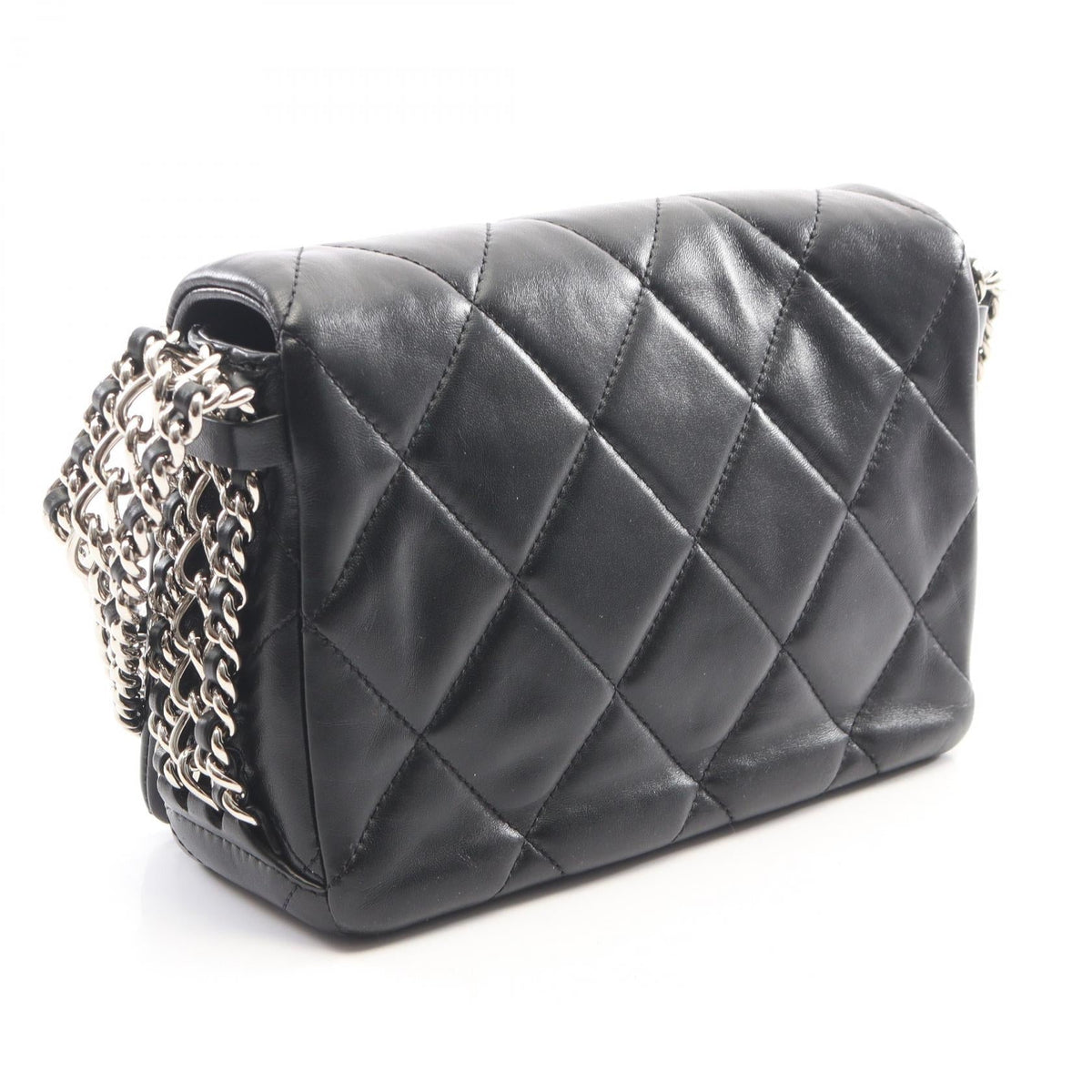 CHANEL Black Matelasse Lambskin (sheep leather) 2101219931371