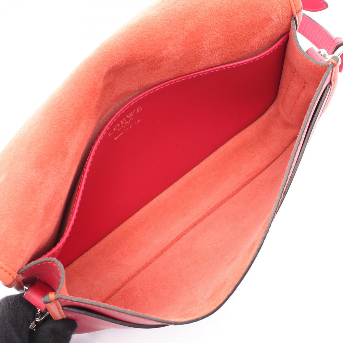 LOEWE Ines Shoulder Bag Red/Orange leather 2101219931654