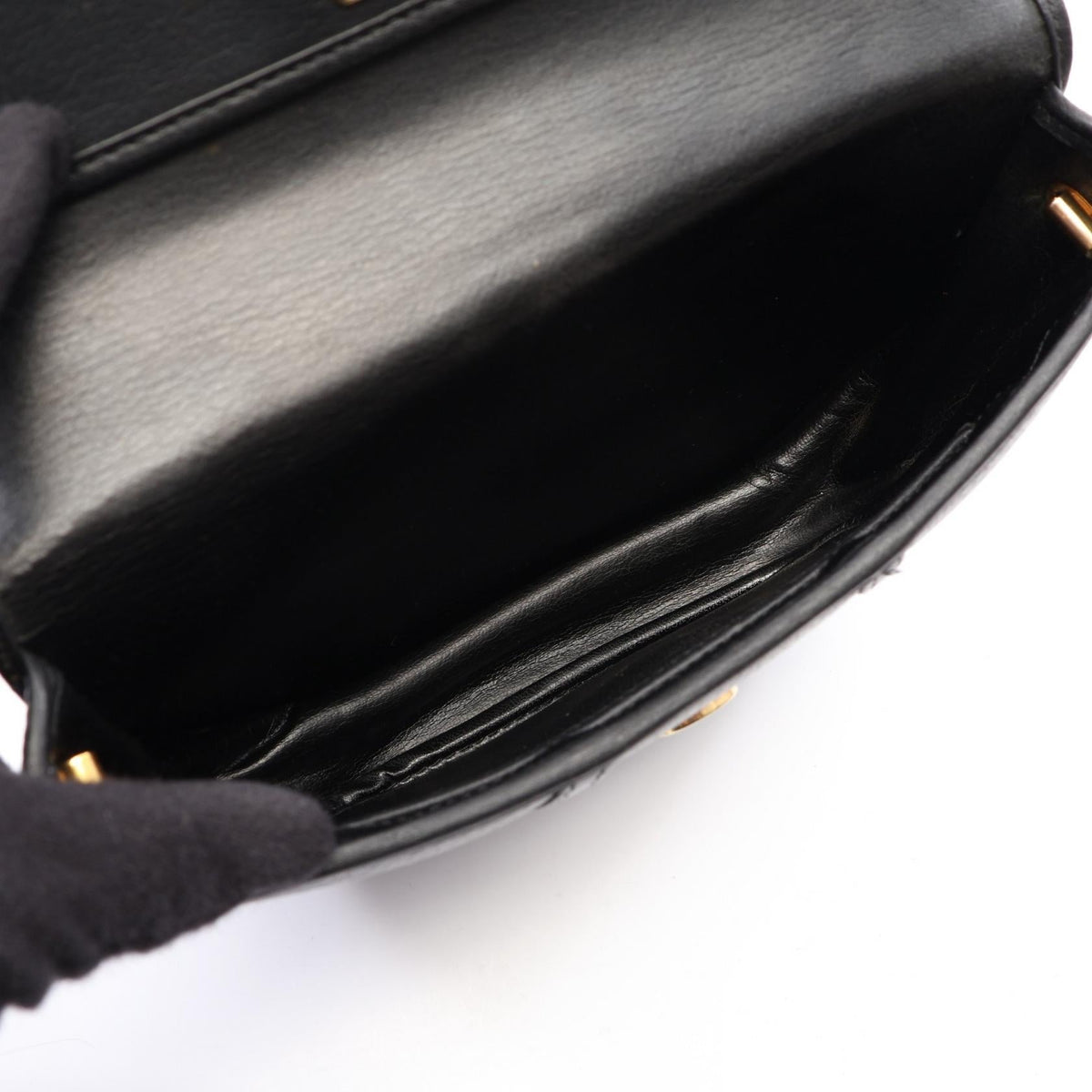 Dior CD logo Shoulder Bag Black leather 2101219928814